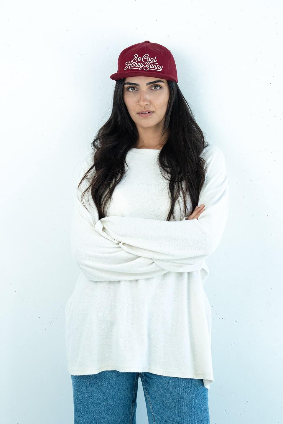 Bobby Lovejoy | Embroidered Cotton Snapback Cap - Burgandy