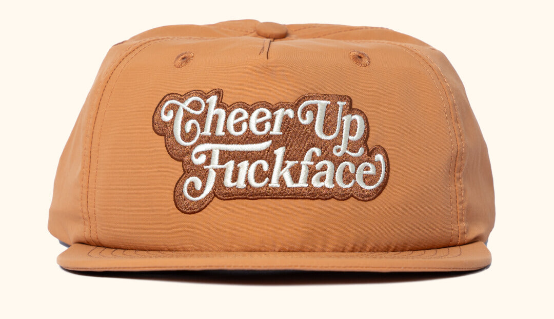 Bobby Lovejoy | Embroidered Nylon Snapback Cap - Caramel