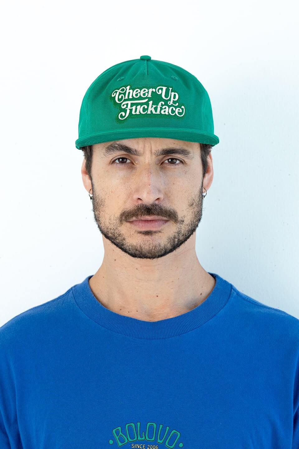 Bobby Lovejoy | Embroidered Cotton Snapback Cap - Green