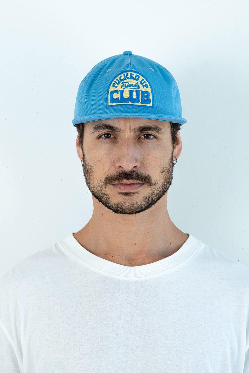 Bobby Lovejoy | Embroidered Cotton Snapback Cap - Light Blue