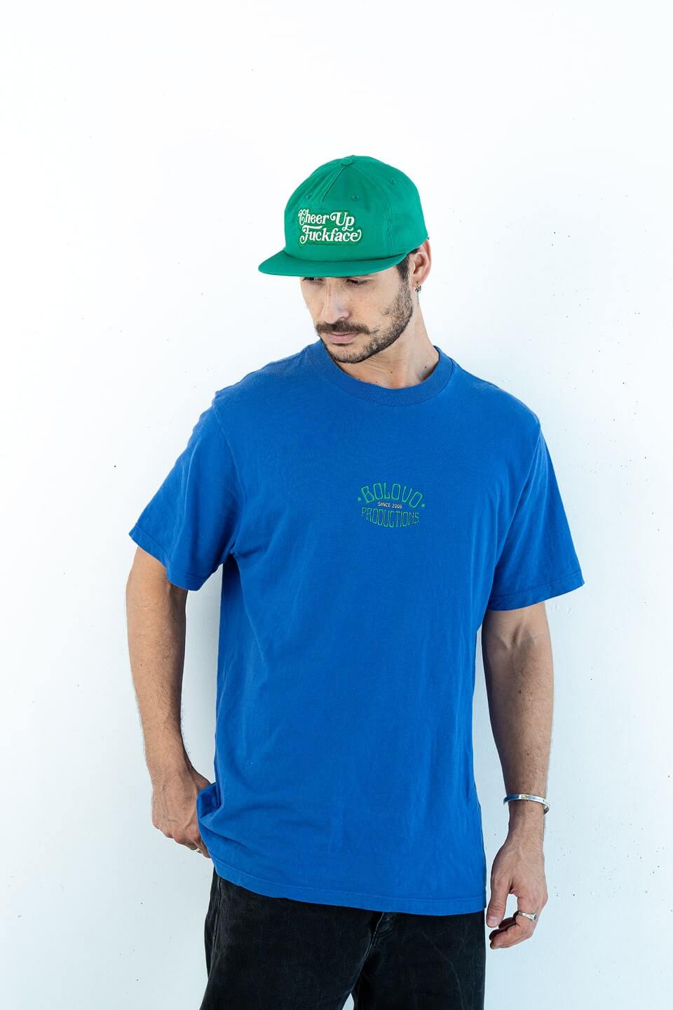 Bobby Lovejoy | Embroidered Cotton Snapback Cap - Green