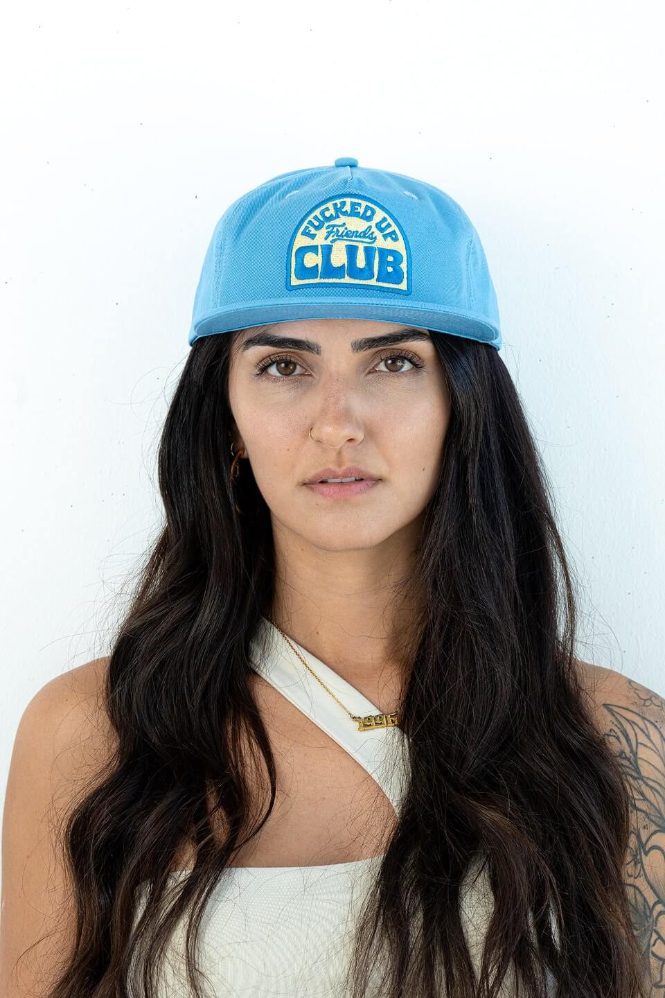 Bobby Lovejoy | Embroidered Cotton Snapback Cap - Light Blue