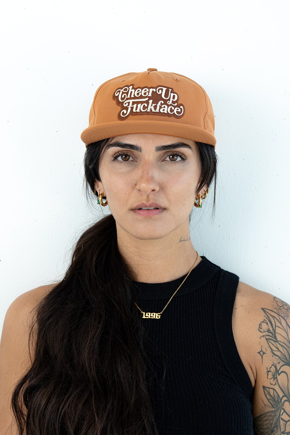Bobby Lovejoy | Embroidered Nylon Snapback Cap - Caramel