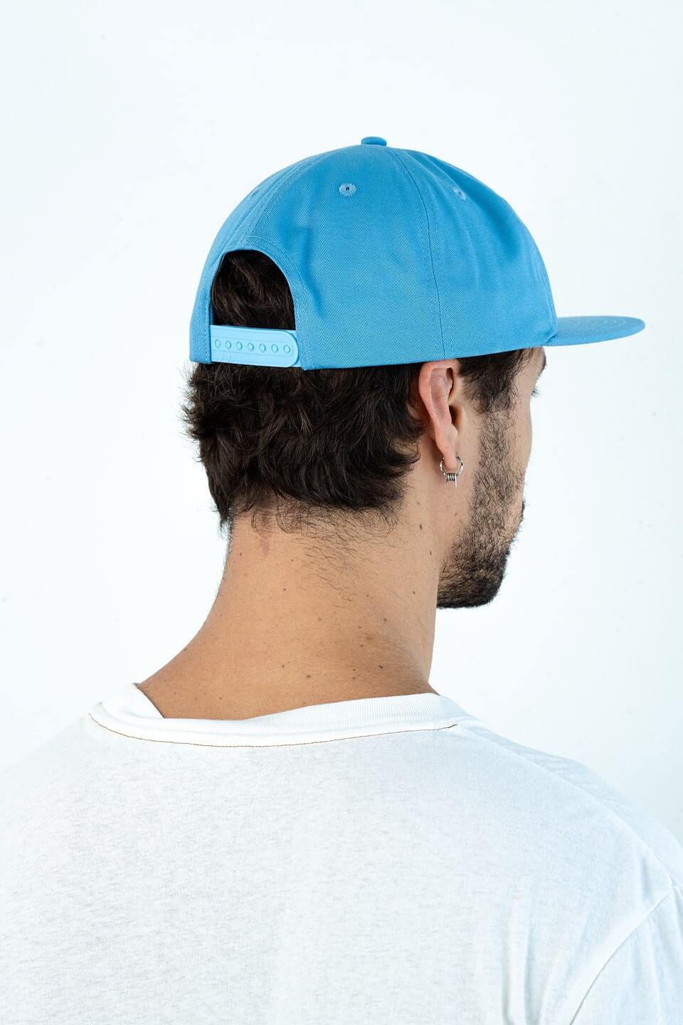 Bobby Lovejoy | Embroidered Cotton Snapback Cap - Light Blue