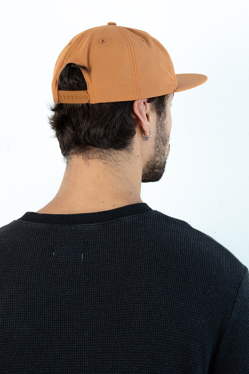 Bobby Lovejoy | Embroidered Nylon Snapback Cap - Caramel