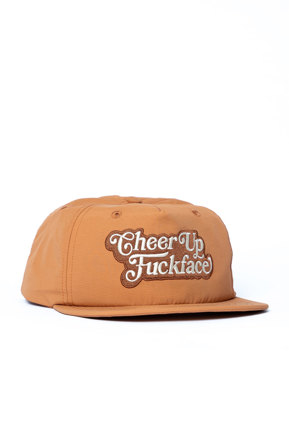 Bobby Lovejoy | Embroidered Nylon Snapback Cap - Caramel
